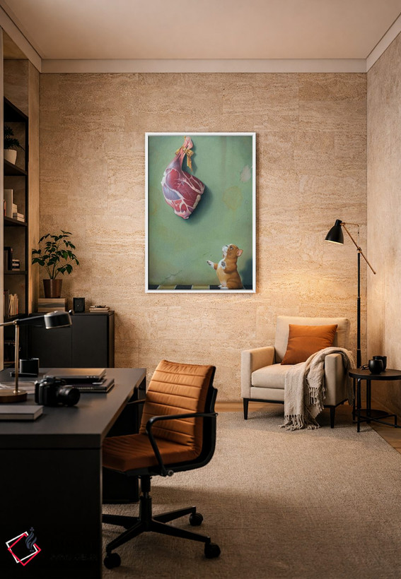 تابلو دکوراتیو گوشت گاز زدن اثر سوزان ویسر - D6W