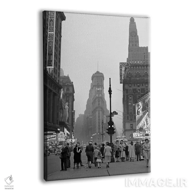 تابلو دکوراتیو میدان تایمز در گرگ ومیش شب، نگاه به جنوب از دافی اسکوئر به… اثر تصاویر وینتج - نمای پرسپکتیو محصول
