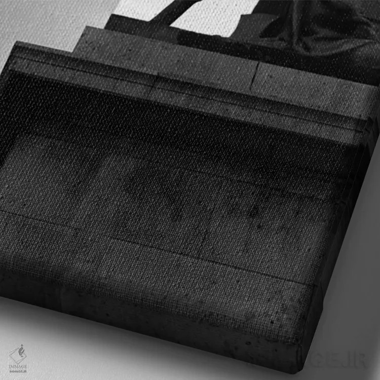 تابلو دکوراتیو مجسمه اسب در پای برج ایفل پاریس فرانسه دهه ۱۹۲۰ اثر تصاویر وینتج - نمای نزدیک بافت بوم