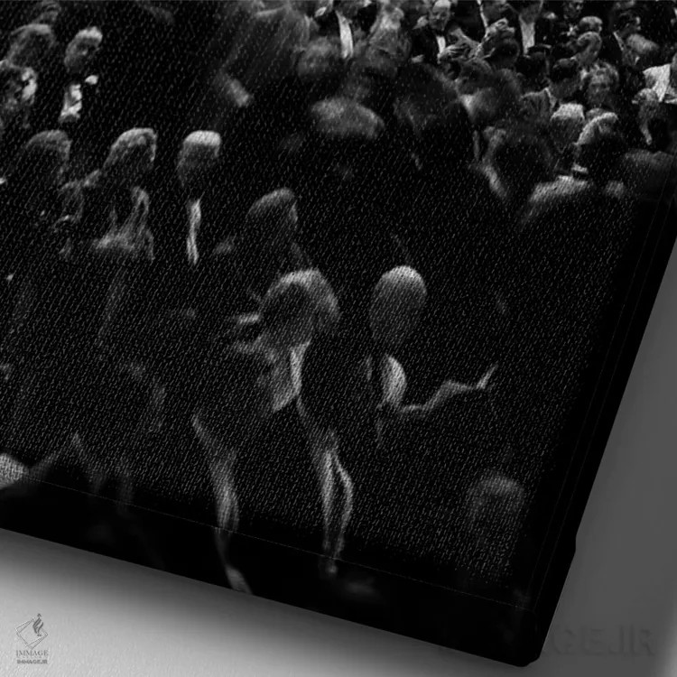 تابلو دکوراتیو تماشاگران نشسته در صندلی ها و بالکن های آکادمی موسیقی فیلا… اثر تصاویر وینتج - نمای نزدیک بافت بوم