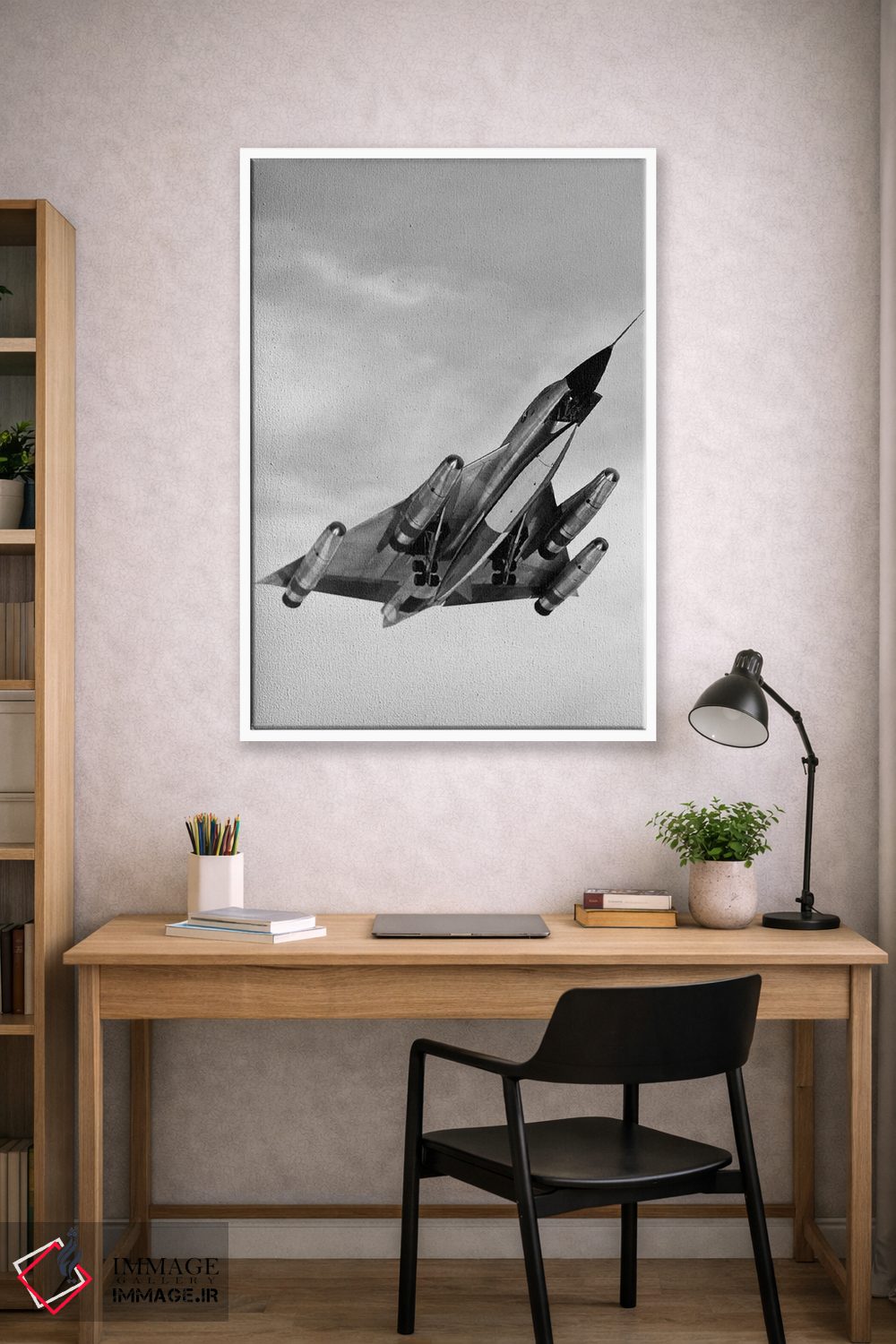تابلو دکوراتیو هواپیمای بمب افکن B-58 در حال اوج گیری دهه ۱۹۶۰ اثر تصاویر وینتج - D1W