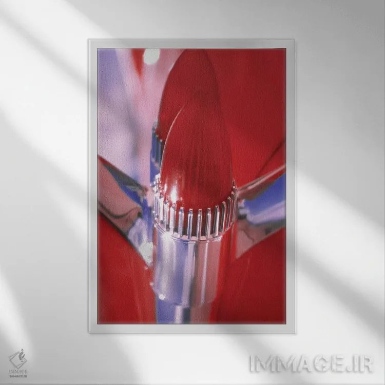 تابلو دکوراتیو ۱۹۵۹ - کادیلاک کلاسیک قدیمی اثر تصاویر وینتج - نمای قابدار سفید