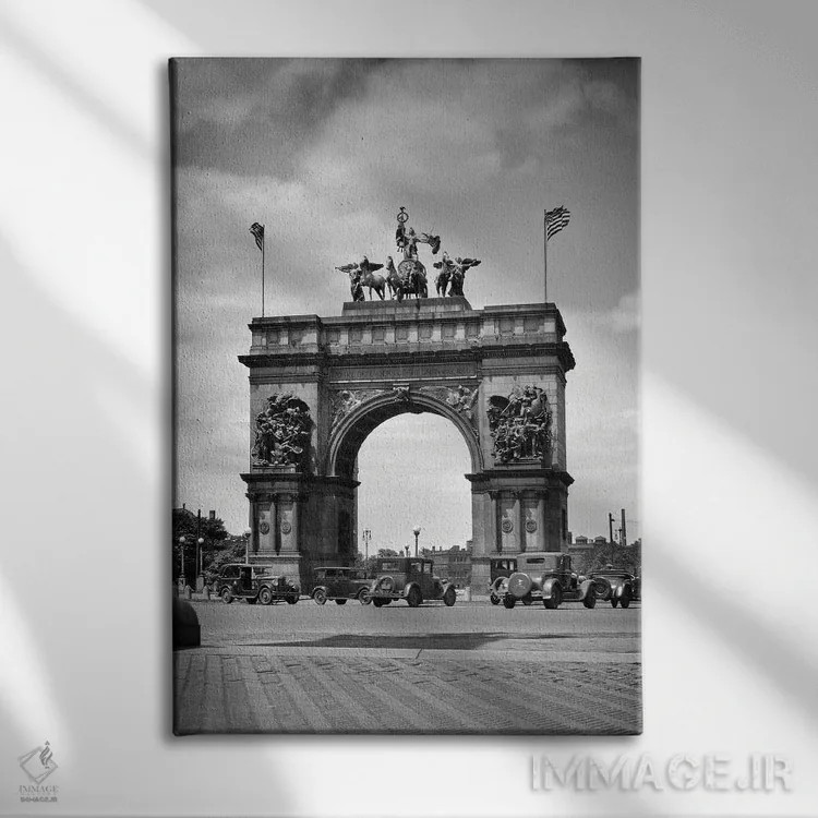 تابلو دکوراتیو طاق ملوانان و سربازان در میدان گرند آرمی بروکلین نیویورک آ… اثر تصاویر وینتج - نمای روبهرو روی دیوار