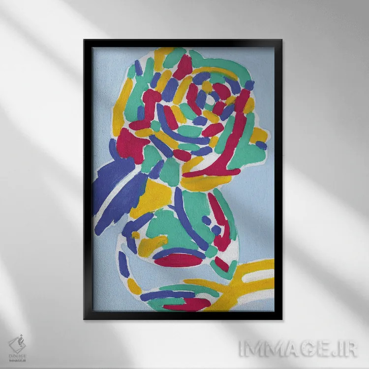 تابلو دکوراتیو رز اثر ویتالـی کوماروف - نمای قابدار مشکی