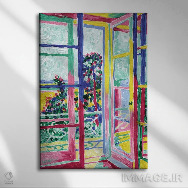 تابلو دکوراتیو منظره پنجره اثر ویتالـی کوماروف - نمای روبهرو روی دیوار