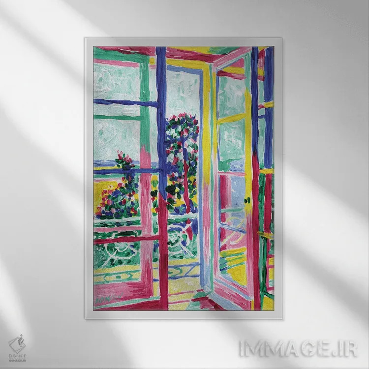 تابلو دکوراتیو منظره پنجره اثر ویتالـی کوماروف - نمای قابدار سفید