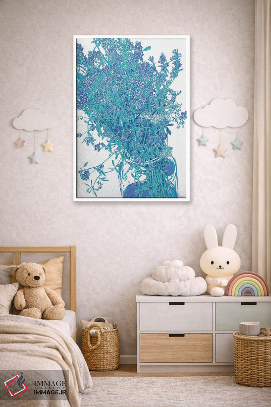 تابلو دکوراتیو گل های وحشی آبی اثر ویتالـی کوماروف - D3W