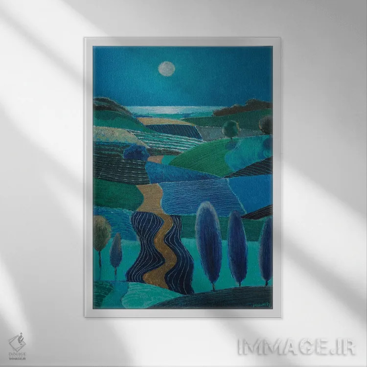 تابلو دکوراتیو ماه کامل اثر وادیم واسکوفسکی - نمای قابدار سفید