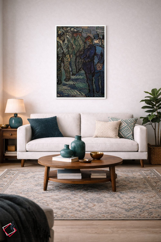 تابلو کلاسیک حیاط زندان، ۱۸۹۰ اثر ونسان ون گوگ - D2W