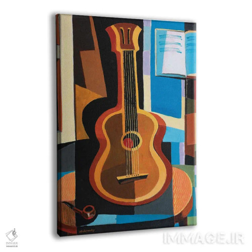 تابلو دکوراتیو گیتار کنار پنجره اثر وادیم واسکوفسکی - نمای پرسپکتیو محصول