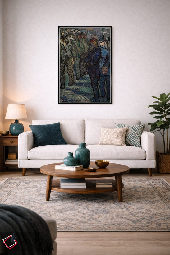 تابلو کلاسیک حیاط زندان، ۱۸۹۰ اثر ونسان ون گوگ - D4B