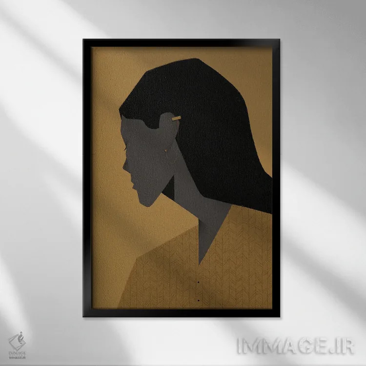 تابلو مدرن پرتره ۲ اثر والریا سیمانتوفسکایا - نمای قابدار مشکی