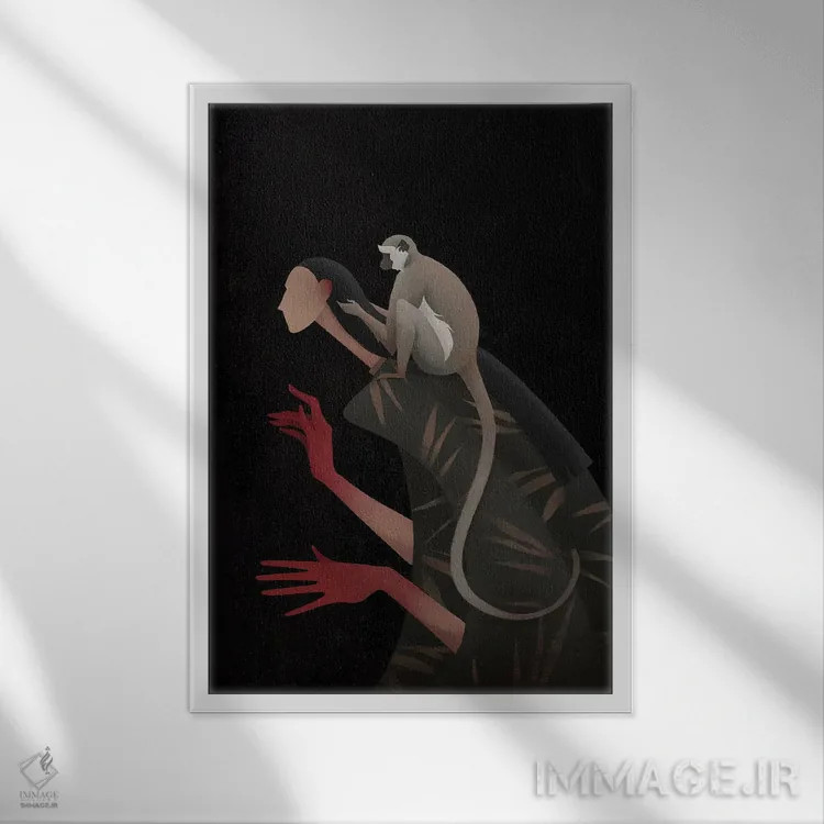 تابلو مدرن یگانگی ۳ اثر والریا سیمانتوفسکایا - نمای قابدار سفید