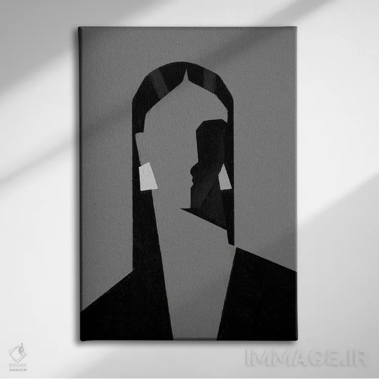 تابلو مدرن زن ۷ اثر والریا سیمانتوفسکایا - نمای روبهرو روی دیوار