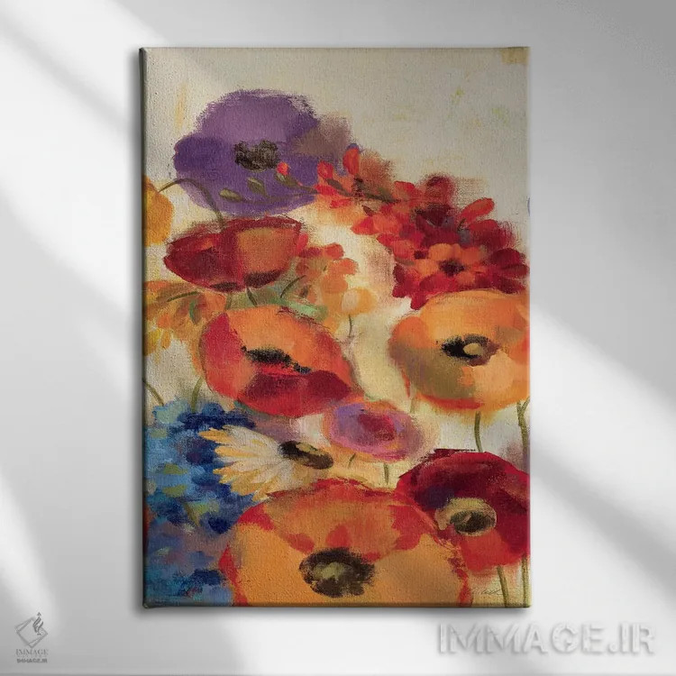 تابلو دکوراتیو پنل سوم باغ شاداب اثر سیلویا واسیلیوا - نمای روبهرو روی دیوار