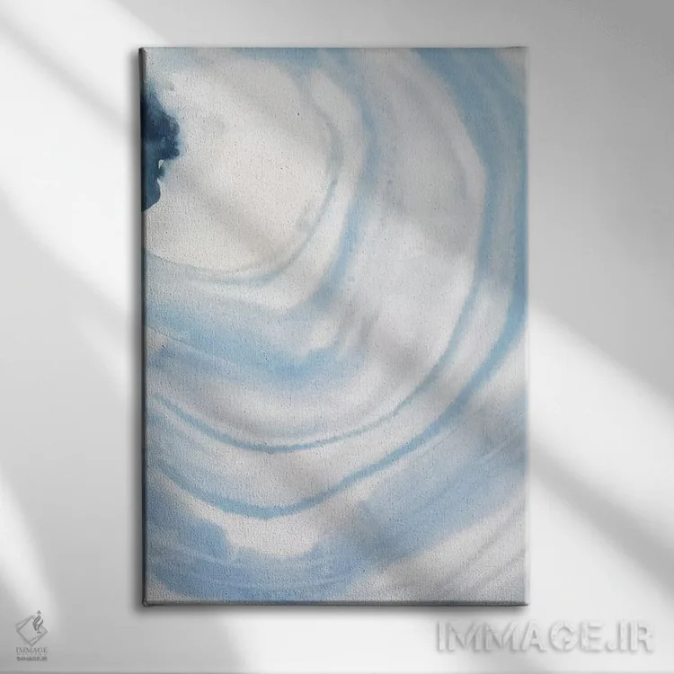 تابلو انتزاعی ژئود آبرنگی X اثر کریس پاشکه - نمای روبهرو روی دیوار