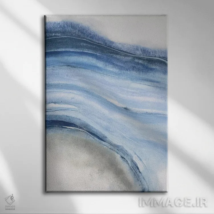 تابلو انتزاعی ژئود آبرنگی IV اثر کریس پاشکه - نمای روبهرو روی دیوار