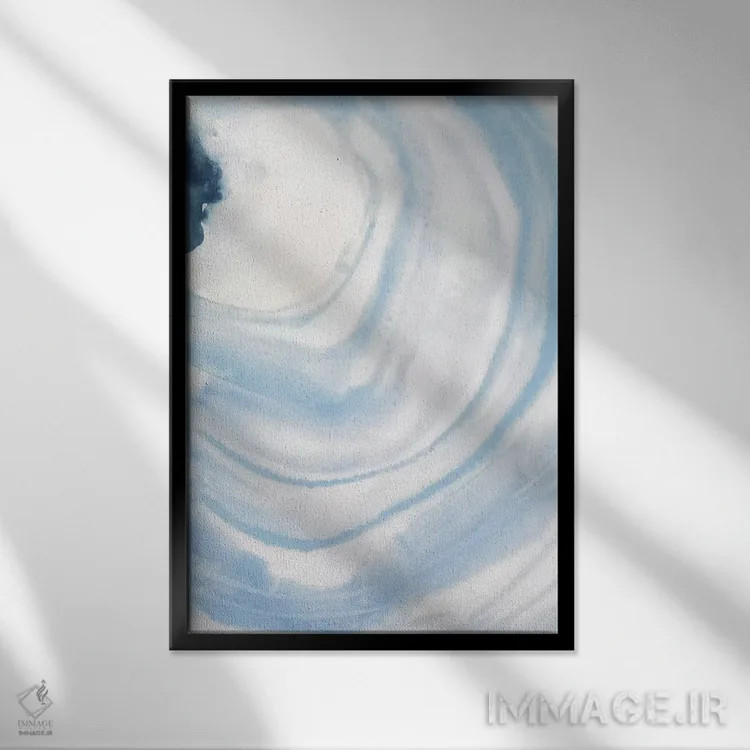 تابلو انتزاعی ژئود آبرنگی X اثر کریس پاشکه - نمای قابدار مشکی