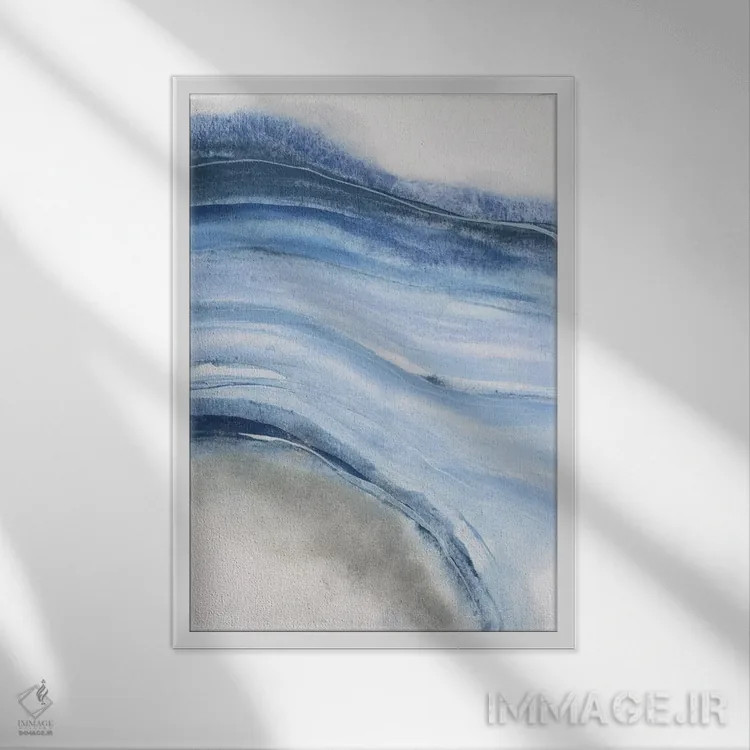 تابلو انتزاعی ژئود آبرنگی IV اثر کریس پاشکه - نمای قابدار سفید