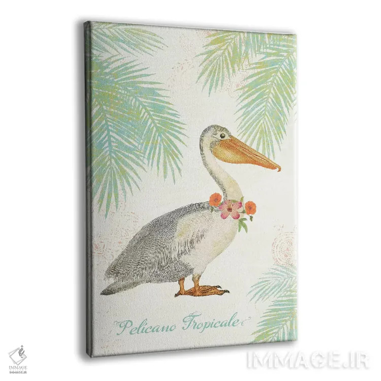 تابلو دکوراتیو فلامینگو ترپیکال I اثر سو شلاباخ - نمای پرسپکتیو محصول