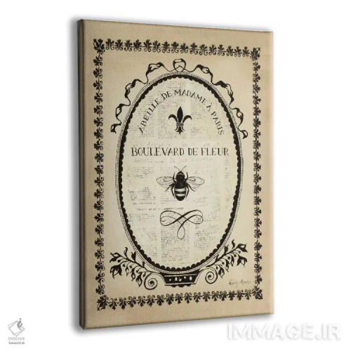 تابلو دکوراتیو زنبورهای پاریس II اثر امیلی آدامز - نمای پرسپکتیو محصول
