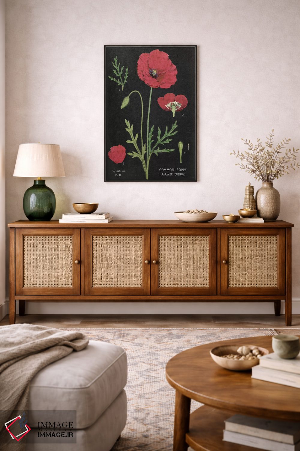 تابلو مدرن نمودار شقایق اثر سو شلاباخ - D4B