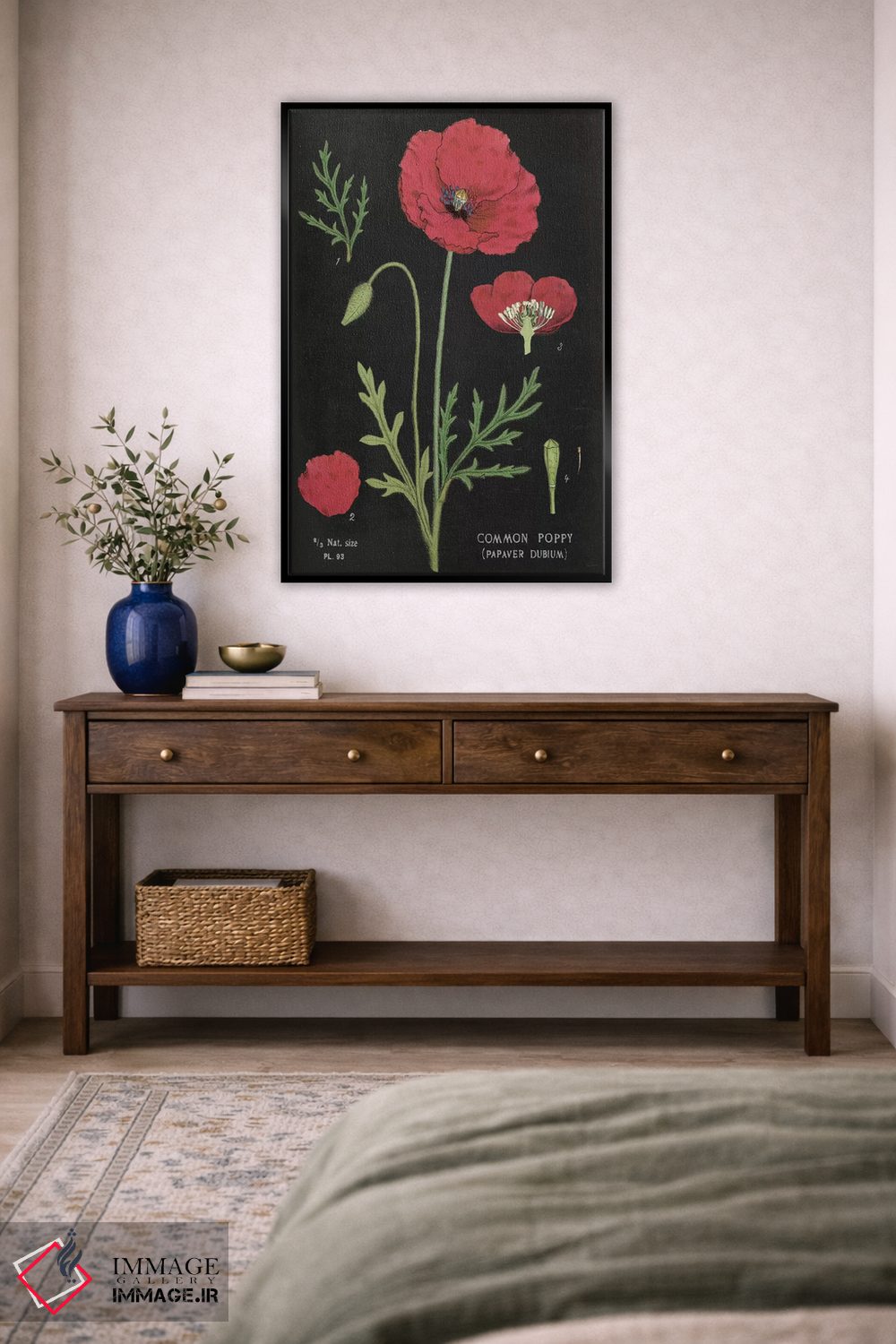 تابلو مدرن نمودار شقایق اثر سو شلاباخ - D5B