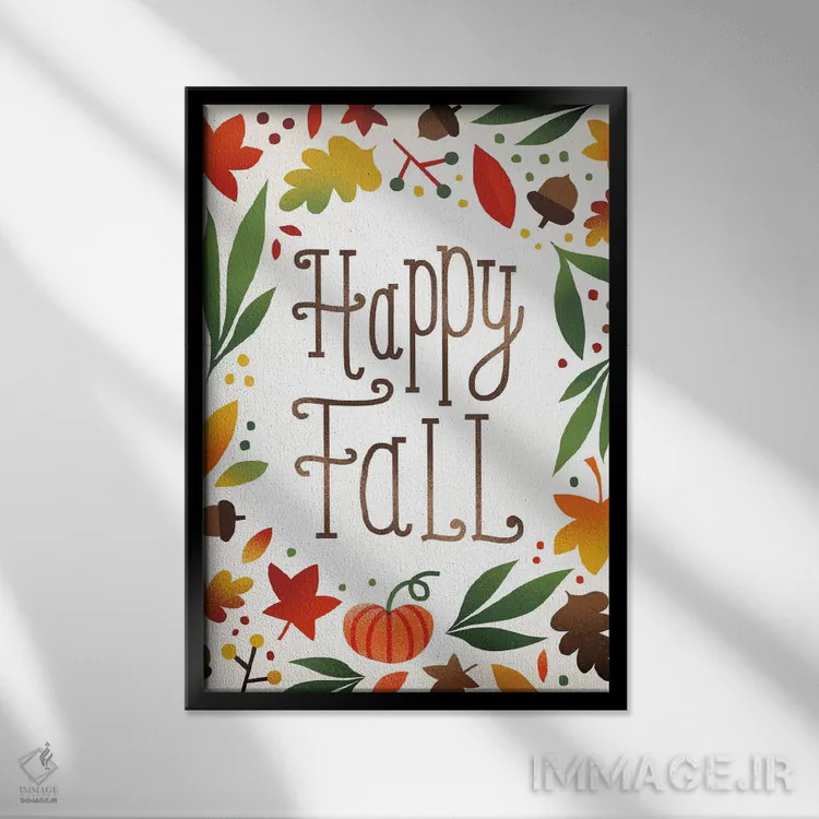تابلو دکوراتیو پاییز شاد اثر مایکل مولان - نمای قابدار مشکی