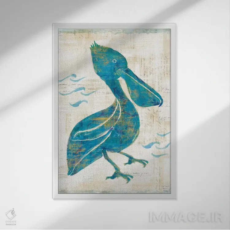 تابلو دکوراتیو روی امواج ۵ اثر سو شلاباخ - نمای قابدار سفید