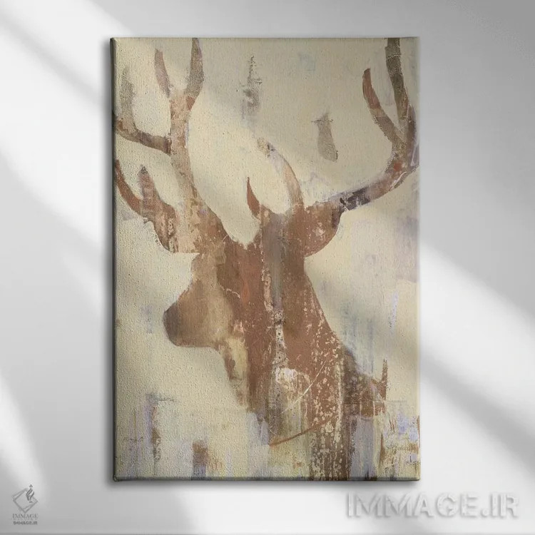 تابلو دکوراتیو شاخ زرین II اثر آلبنا خریستوا - نمای روبهرو روی دیوار