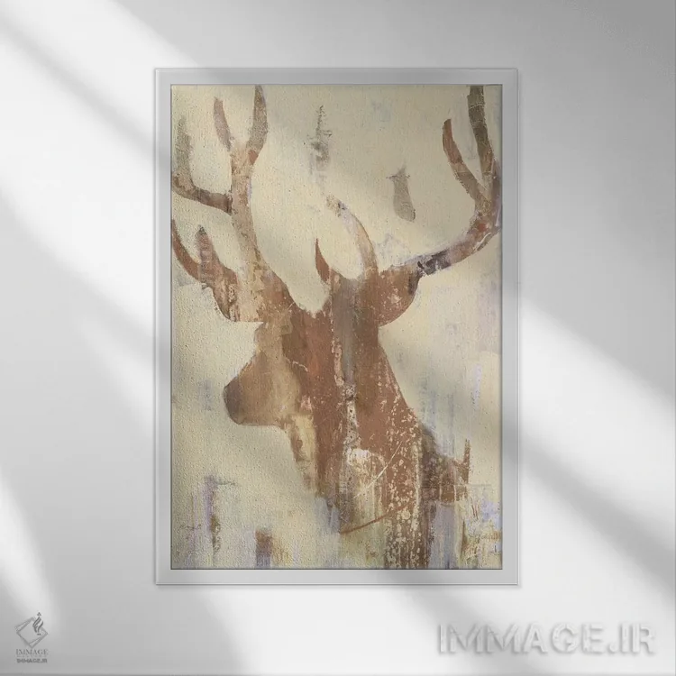 تابلو دکوراتیو شاخ زرین II اثر آلبنا خریستوا - نمای قابدار سفید