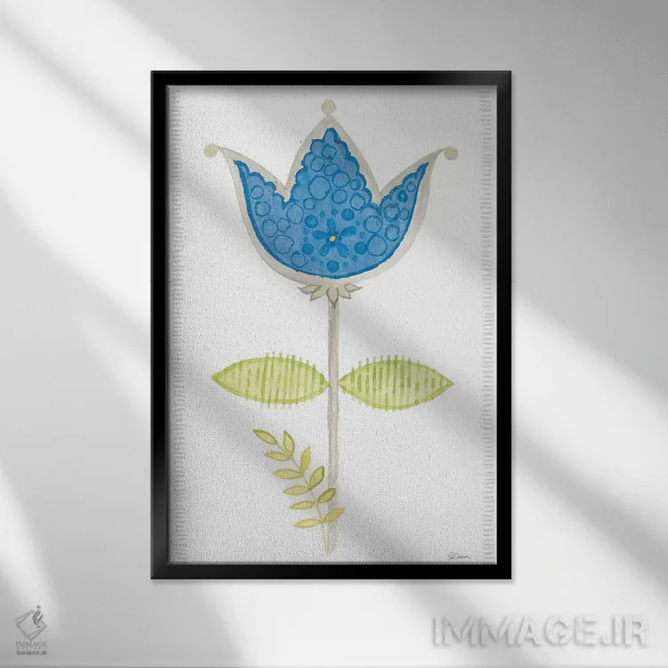 تابلو دکوراتیو گل های هیگه اول اثر سو شلاباخ - نمای قابدار مشکی