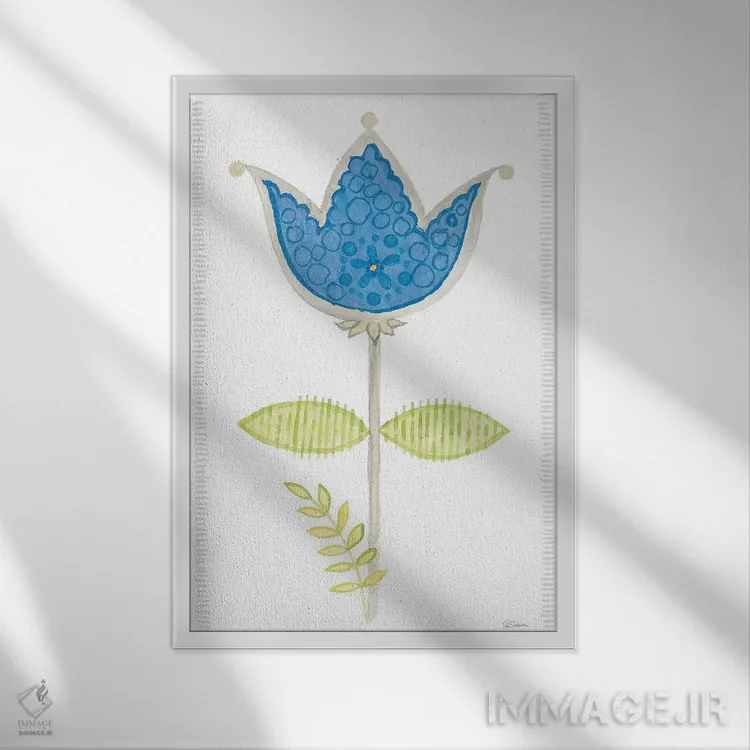 تابلو دکوراتیو گل های هیگه اول اثر سو شلاباخ - نمای قابدار سفید