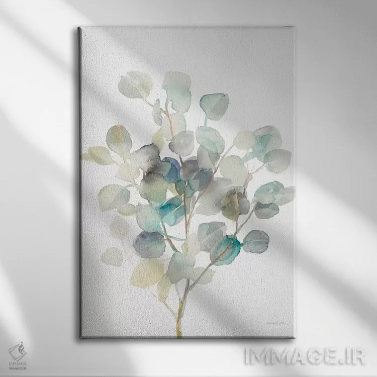 تابلو دکوراتیو White,اکالیپتوس سوم، سفید اثر دان هوی نای - نمای روبهرو روی دیوار