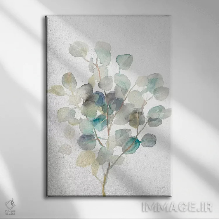 تابلو دکوراتیو White,اکالیپتوس سوم، سفید اثر دان هوی نای - نمای روبهرو روی دیوار