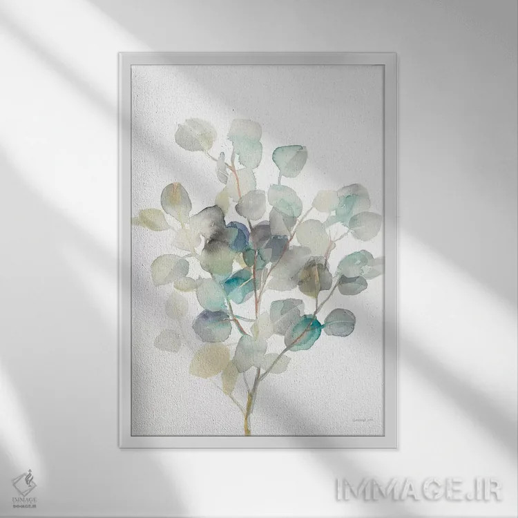 تابلو دکوراتیو White,اکالیپتوس سوم، سفید اثر دان هوی نای - نمای قابدار سفید