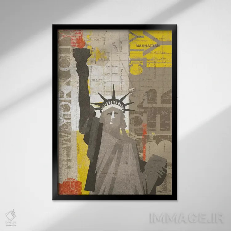 تابلو دکوراتیو آزادی اثر مایکل مولان - نمای قابدار مشکی