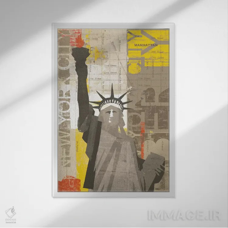 تابلو دکوراتیو آزادی اثر مایکل مولان - نمای قابدار سفید