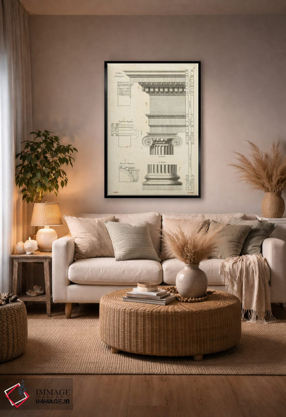 تابلو مینیمال طرح معماری ۲ اثر پورتفولیوی وایلد اپل - D5B