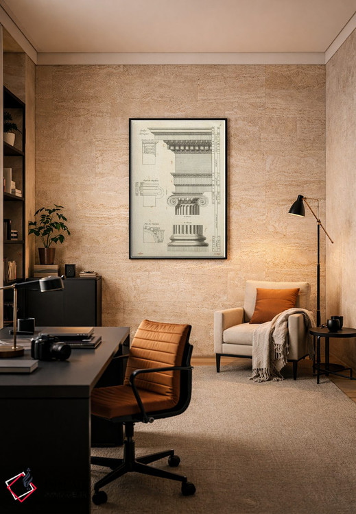 تابلو مینیمال طرح معماری ۲ اثر پورتفولیوی وایلد اپل - D6B