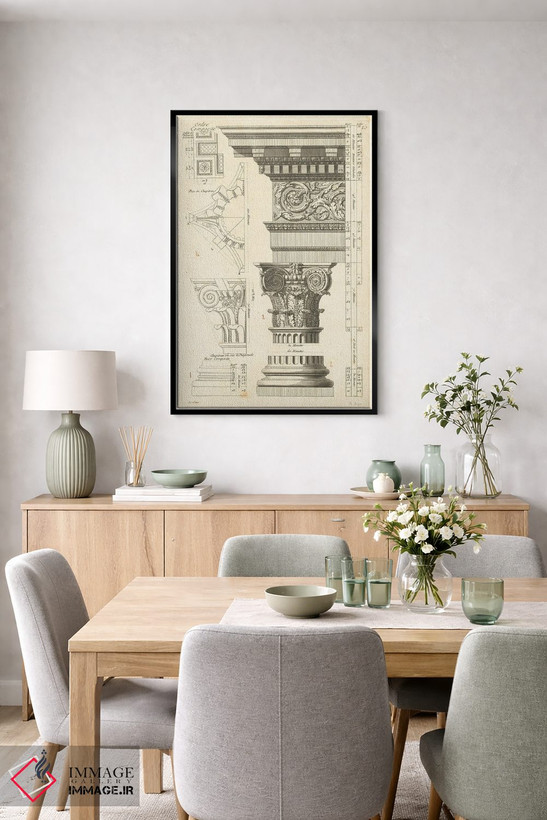 تابلو مینیمال طرح معماری ۱ اثر پورتفولیوی وایلد اپل - D6B