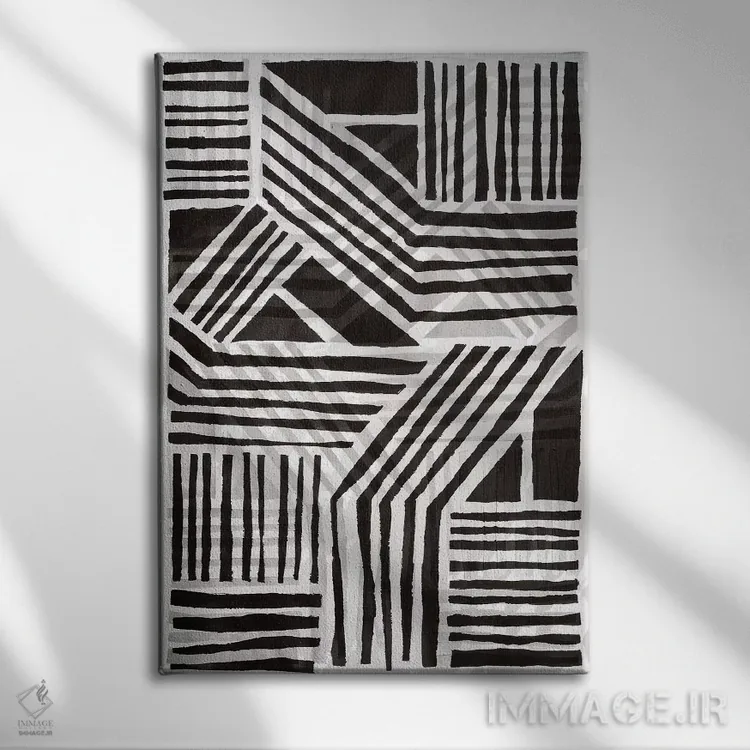 تابلو انتزاعی نوکومیس ۴ اثر رنه استرامل - نمای روبهرو روی دیوار