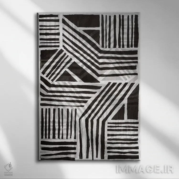تابلو انتزاعی نوکومیس ۴ اثر رنه استرامل - نمای روبهرو روی دیوار