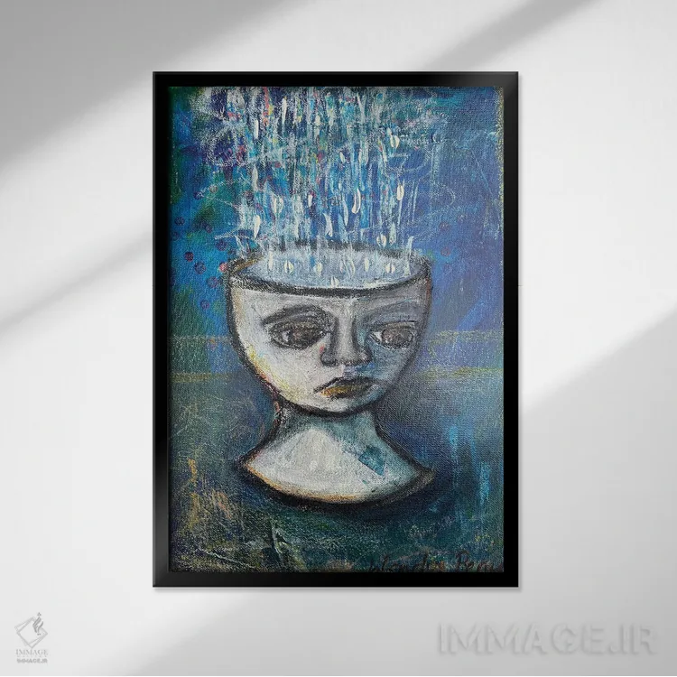 تابلو دکوراتیو بیش فکری اثر وندی باچه - نمای قابدار مشکی