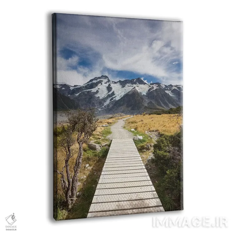 تابلو دکوراتیو South Island, Canterbury, Trail through Aoraki-Mt. Cook N… اثر والتر بیبیکوف - نمای پرسپکتیو محصول