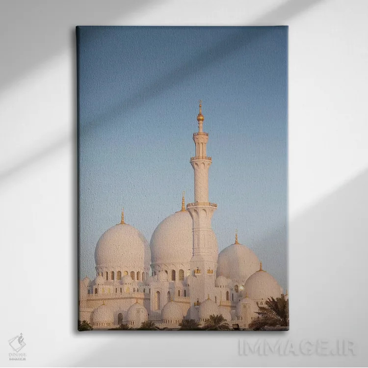 تابلو دکوراتیو Abu Dhabi. Sheikh Zayed bin Sultan Mosque I,امارات، ابوظب… اثر والتر بیبیکوف - نمای روبهرو روی دیوار