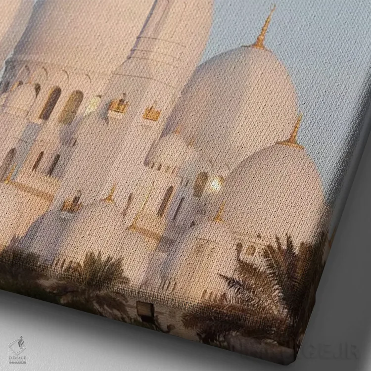 تابلو دکوراتیو Abu Dhabi. Sheikh Zayed bin Sultan Mosque I,امارات، ابوظب… اثر والتر بیبیکوف - نمای نزدیک بافت بوم
