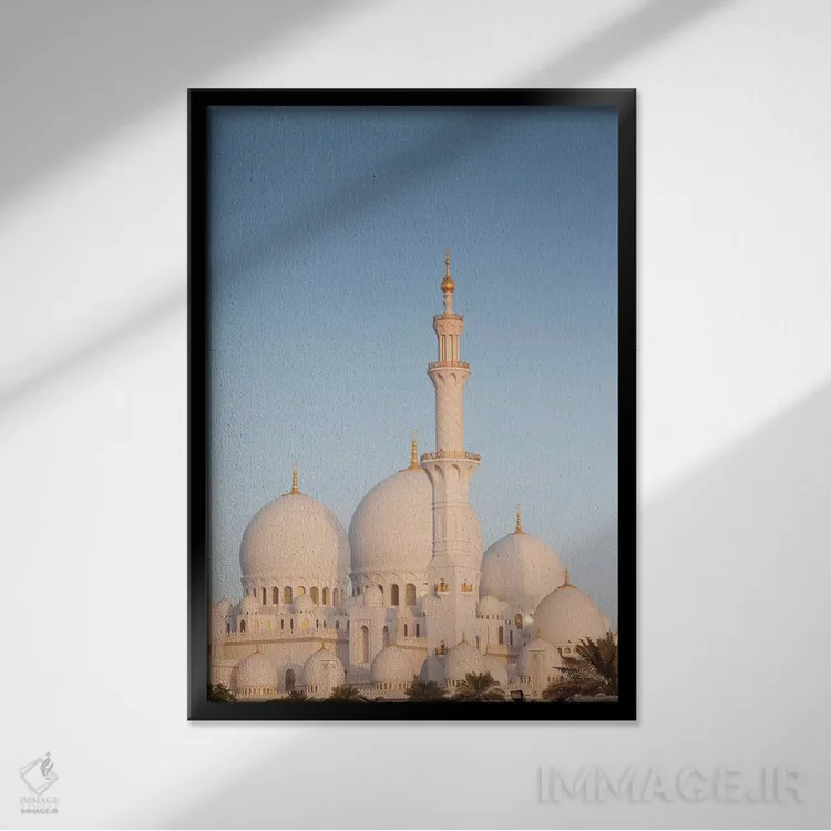 تابلو دکوراتیو Abu Dhabi. Sheikh Zayed bin Sultan Mosque I,امارات، ابوظب… اثر والتر بیبیکوف - نمای قابدار مشکی