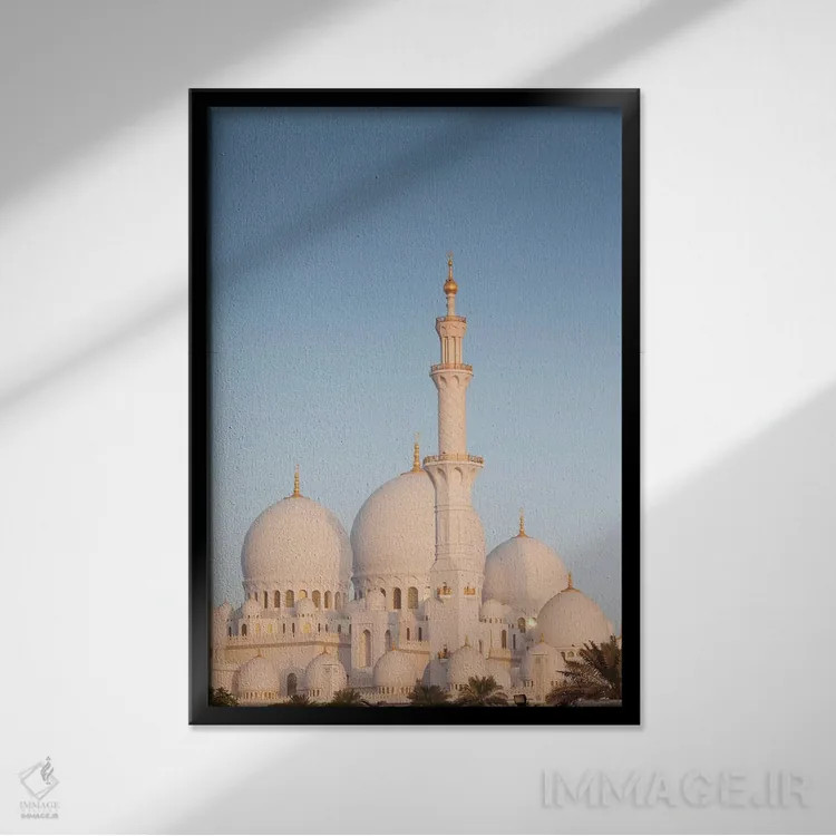 تابلو دکوراتیو Abu Dhabi. Sheikh Zayed bin Sultan Mosque I,امارات، ابوظب… اثر والتر بیبیکوف - نمای قابدار مشکی