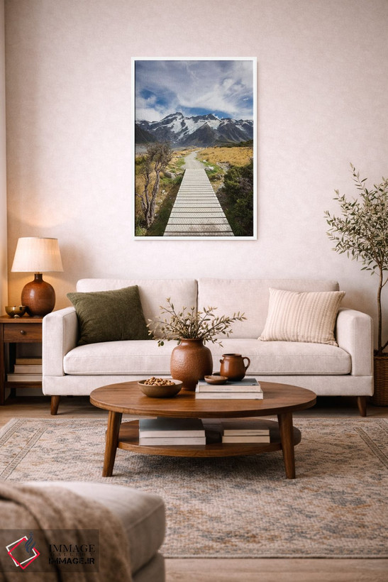 تابلو دکوراتیو South Island, Canterbury, Trail through Aoraki-Mt. Cook N… اثر والتر بیبیکوف - D2W